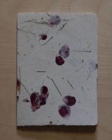 Handgeschöpfte Karte mit Rosen und Gräser