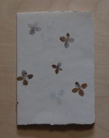 Handgeschöpfte Karte mit Hortensienblumen